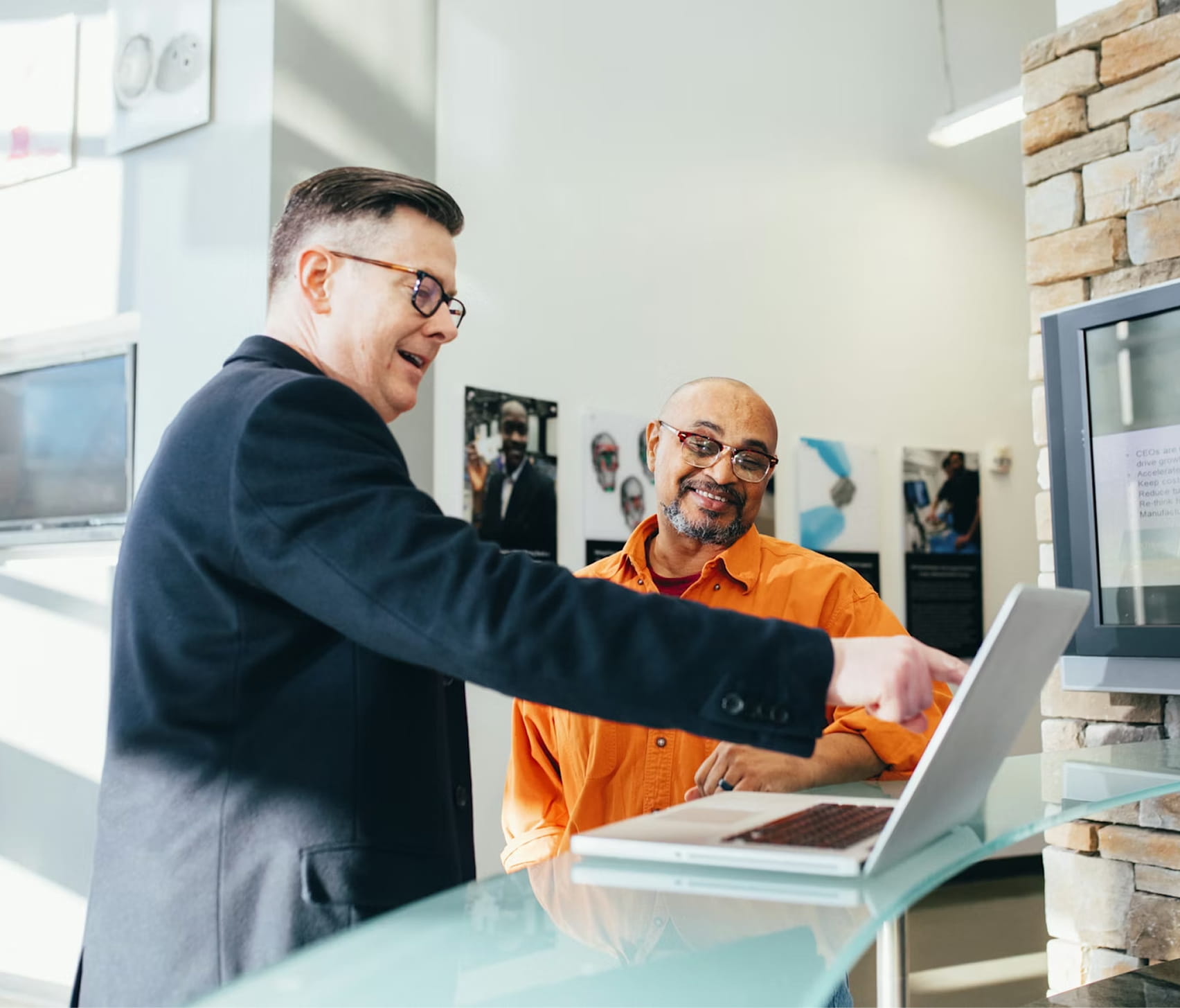 Sales professional practicing with AI